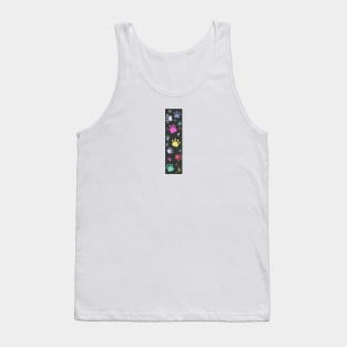 I letter  with colorful paw print Tank Top